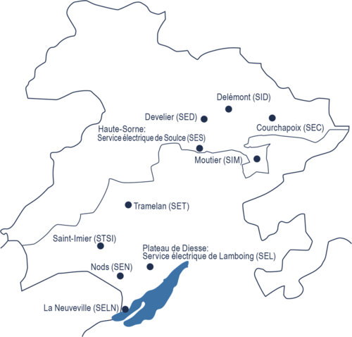 Carte localisation partenaires SACEN